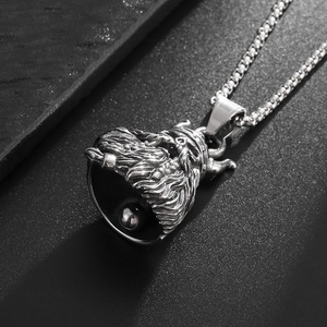 Pendentif Casque de Viking en Argent Tibétain pour Homme, Collier Rétro au Design Nordique, Motif Squelette Géométrique, Usage Quotidien LD044 - Product Image 3