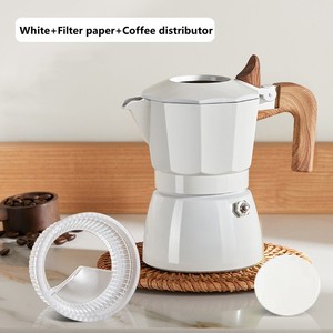 バリスタアクセサリーコーヒーツールダブルバルブモカポットイタリアンエスプレッソコーヒーメーカー屋外エキスコーヒーモカポット蓋付き - Product Image 5