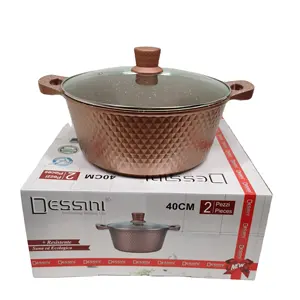 Diamond Dessini cookware casserole 40CM pots and pans and cooking pot ceramic granite coating