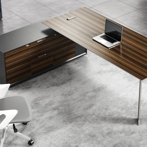 <span class=keywords><strong>Director</strong></span> Big Foshan Minimalist Marble Meeting Furniture European T Shape Acero y Mdf para trabajar Presidente Mesa de escritorio de oficina - Product Image 2