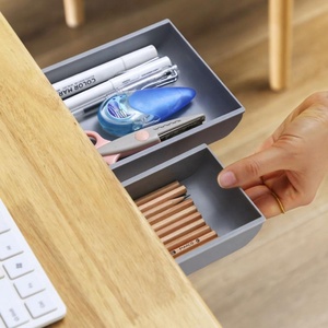 RTS-organizador de escritorio de cocina, caja de almacenamiento de artículos diversos, papelería, soporte para dormitorio, contenedor adhesivo debajo del cajón de la Mesa - Product Image 3