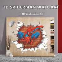 Autocollants muraux 3D Spiderman en PVC imperméable et écologique pour chambre d'enfant, décoration de chambre à coucher, décoration de la maison, DIY multifonctionnel super