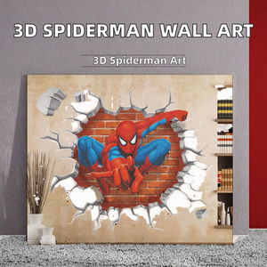 Autocollants muraux <span class=keywords><strong>3D</strong></span> <span class=keywords><strong>Spiderman</strong></span> pour la fête d'anniversaire des enfants, chambre à coucher, décoration de la maison, bricolage, art mural multifonctionnel de super-héros - Product Image 3
