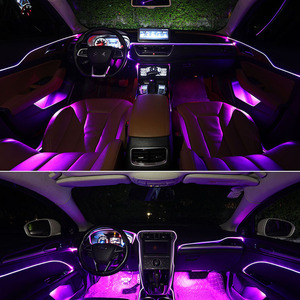 Luz ambiental de fibra óptica de 64 colores para interiores de automóviles, inalámbrica de alta gama, conversión sin cables para iluminación decorativa y ambiente en el coche. - Product Image 2