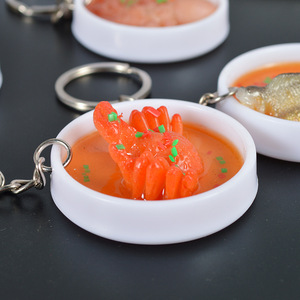 Llaveros en miniatura con simulación de platos de cangrejo y langosta, juguetes de comida, colgantes de modelos de comida, regalos promocionales para eventos y - Product Image 4