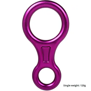 Descensor de Anillo en Forma de 8 para Escalada en Roca, Dispositivo de Descenso Lento, Protector Deslizante, 35 KN de Fuerza de Ruptura - Product Image 1