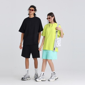 Camisetas al por Mayor Personalizadas de Color Liso, Camiseta de Manga Corta de Algodón de Corte Holgado para Hombre y Mujer, Transpirable, Suave y Básica - Product Image 5