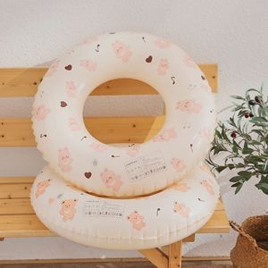 Children's <b>Inflatable</b> Swimming Ring With Handle Cartoon Bear Pattern For <b>Pool</b> Water Park Use - Product Image 4