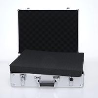 Échantillon gratuit Boîte de transport rigide en aluminium personnalisée avec insert en mousse DIY Boîte de transport verrouillable pour instruments, outils et accessoires