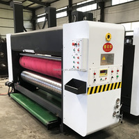 Mesin Cetak Flexo Tinta Air untuk Kotak Karton Bergelombang, Mesin Slotting Die Cut 2 Warna, Pembuat Kotak Karton Dua Warna Ganda
