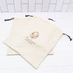 Cotton <b>Pouch</b> <b>Drawstring</b> Dust Bag Gift Package Beautiful Pattern Custom Design Promotion Logo Reusable Organic Muslin Cloth - Product Image 5