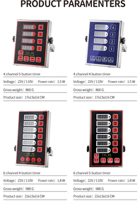 Nhanh chóng nhà hàng KFC/McDonald thương mại 4/6/8 kỹ thuật số kênh hẹn giờ kỹ thuật số nhà bếp đồng hồ đếm ngược cho thực phẩm chiên - Product Image 4