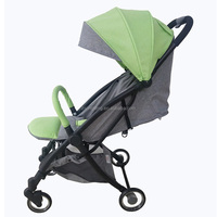 Poussette Bébé Compacte Pliée pour Voyage, Poussette Pliante Automatique, Landau Portable Européen, Poussette Enfant pour Avion