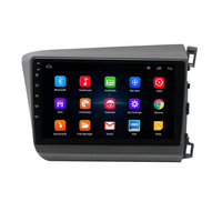 Lecteur DVD de voiture Android 9 pouces 4 cœurs LHD RHD Navigation multimédia Audio Stéréo Radio pour Honda Civic 2012-2015