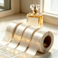 Emballage personnalisé, étanche, avec impression adhésive en feuille d'or, étiquettes de produits de parfum, conception d'étiquettes de bouteilles