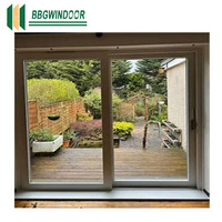 Ventana Corredera de Aluminio de Diseño Simple Lukliving, Ventanas Correderas para Balcón de Casa con Rejilla