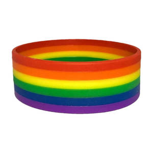 Love Is Love LGBT <span class=keywords><strong>Pride</strong></span> Rainbowユニセックスラバーリストバンド独自のワードシリコーンリストバンドカスタムデザインシリコーンブレスレット - Product Image 4