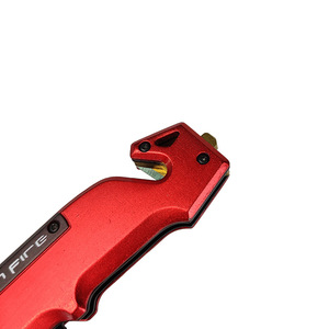 Couteau de poche <span class=keywords><strong>EDC</strong></span>, outil de survie et de secours d'urgence, lame en acier inoxydable noir, pliable, couteau de camping, DIY OEM - Product Image 4