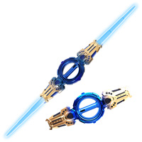 Sabre laser rétractable double lame rotative style Douyin, avec lumières colorées et lame tournante, jouet épée laser cool en polyester