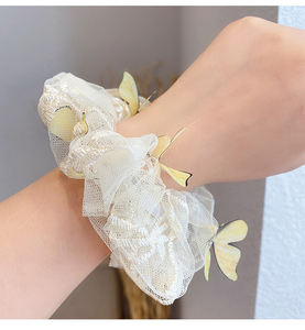 女性の女の子のための韓国の甘い弾性ヘアバンドキャンディーカラーオーガンザシュシュポニーテール強いホルダー - Product Image 4
