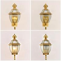 Appliques murales LED en laiton de style vintage européen Highlux 10W E14 E27, verre étanche IP65, lampes de jardin LED pour cour