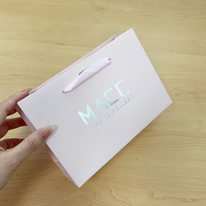 Bolsa de Regalo Rosa Personalizada, Bolsa de Embalaje para Joyería, Bolsa de Compras de Papel con su Propio Logotipo - Product Image 4