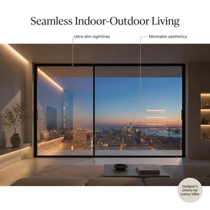 Porte coulissante panoramique en verre ultra-mince de 38 mm |   Système coulissant à emboîtement de qualité architecturale certifié NAFS - Product Image 3
