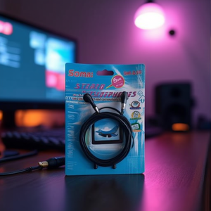 Cuffie stereo Soma da 5 m con clip per ingresso audio esterno - Product Image 2