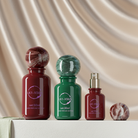 Flacons de parfum en verre vides avec couvercle en pierre précieuse, contenants de parfum rechargeables, 10 ml 30 ml 50 ml pour cosmétiques de luxe