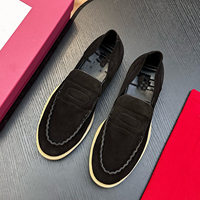 Mocassins décontractés italiens de luxe pour hommes, baskets de marche en cuir véritable, chaussures de tous les jours pour hommes toutes saisons, baskets en daim