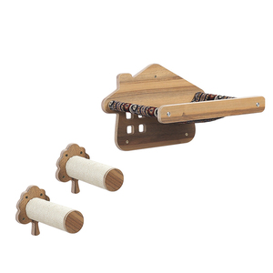 Hamaca de madera maciza con forma de seta extraíble para gato, cama montada en la pared, gran oferta - Product Image 3