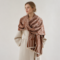 Nouvelle Écharpe d'Hiver 2027 au Design Vintage, Motif Paisley, Chaude et Respirante, Longue Écharpe Double Face Effet Cachemire pour Femme