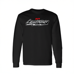 Camiseta de manga larga con logotipo Svt Lightning, camiseta promocional unisex negra con cuello redondo - Product Image 2