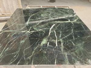 Losas de mármol verde pulido de <span class=keywords><strong>Italia</strong></span> para revestimiento de paredes del hogar, encimeras de Banco de hotel, baldosas y escaleras del hogar - Product Image 6