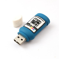 Clé USB 16 Go en forme de bouteille de soda, vin rouge, bière, flacon de médicament, baril d'huile, réservoir d'huile pour la publicité