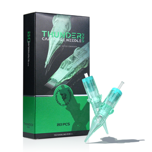 <span class=keywords><strong>Aiguille</strong></span> de <span class=keywords><strong>tatouage</strong></span> Green Pro - Faible consommation d'<span class=keywords><strong>encre</strong></span>, anneau en silicone élastique anti-déformation, stérile, jetable - Product Image 1