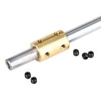 Accouplement rigide en laiton 6-6 8-8 8-10, accouplement 3mm avec fixation intégrée, accessoire de connexion de transmission, accouplements d'arbre DIY