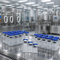 Fournisseur d'usine Bangda – Bouteilles en verre borosilicate transparent ambré stériles à faible teneur en bor avec couvercle en aluminium et bouchon en caoutchouc pour l'emballage