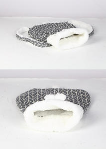 Sac de couchage pour chat en peluche solide, écologique et doux, lit pour animaux de compagnie chaud pour l'hiver avec un design mignon pour les chatons et les chiens de petite <span class=keywords><strong>race</strong></span>, carton - Product Image 5