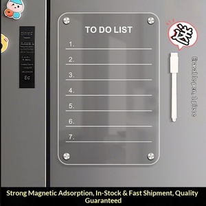 Bloc-notes transparent, aimant pour réfrigérateur, <span class=keywords><strong>calendrier</strong></span>, tableau d'affichage, autocollant, planificateur magnétique effaçable pour usage domestique, tableau d'écriture - Product Image 6