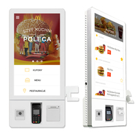 Ordinateur POS mural Sinmar 21,5 24 32 pouces, PC tout-en-un, terminal de commande et de paiement en libre-service avec imprimante intégrée