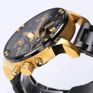 Relojes de Moda para Hombre Relojes de Pulsera de Cuarzo Caja Grande Genial Correa de Acero - Product Image 5