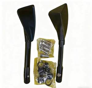 Xmaxvision nouveau 10MM diamètre droit gauche moto miroir flux d'air glisse flux pour guidon vis filetage ajustement universel - Product Image 1