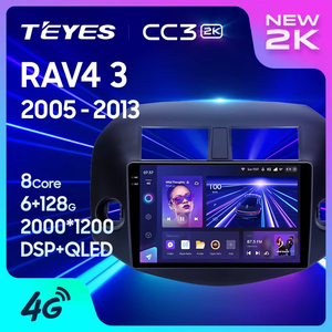 Autoradio TEYES CC3 2K pour Toyota <span class=keywords><strong>RAV4</strong></span> <span class=keywords><strong>3</strong></span> XA30 <span class=keywords><strong>2005</strong></span> - 2013, Carplay, lecteur multimédia vidéo, navigation, stéréo GPS, Android 10 - Product Image 1