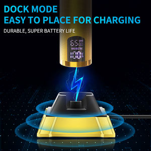 Machine à raser professionnelle affichage LCD homme tondeuse à cheveux sans fil 2 pièces ensemble de toilettage pour hommes salon de coiffure - Product Image 6