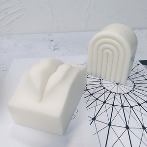 बड़ा आकार 2 डिजाइन मानव शरीर कलात्मक चेहरा मुंह होंठ मोमबत्ती मोल्ड फैंसी Boho इंद्रधनुष आर्क मोमबत्ती सिलिकॉन मोल्ड - Product Image 2