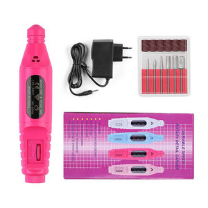 Manucure Stylo <span class=keywords><strong>Ponceuse</strong></span> Polisseuse <span class=keywords><strong>Pas</strong></span> <span class=keywords><strong>Cher</strong></span> Portable Mini Électrique À Faible Bruit Forte Perceuse À Ongles Sans Fil En Acier Inoxydable 5 Couleurs 10pcs - Product Image 2