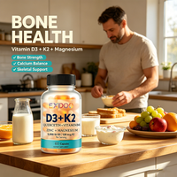 Kapsul Vitamin D3 K2 5000 IU Magnesium B6 Zinc Quercetin untuk Kesehatan Energi, Imunitas, dan Otot (Grosir)