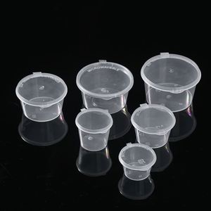 Conteneur jetable transparent en PP pour micro-ondes, plusieurs tailles (0,5 oz, 1 oz, 2 oz, 3 oz, 4 oz), avec logo personnalisé, pour sauces et emballages de snacks. - Product Image 4
