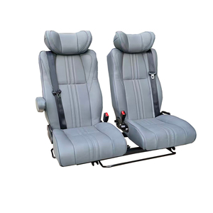 Asiento Doble de Cuero Autoliuma Xtra Space VIP para RV con Reposabrazos y Base Giratoria para Furgonetas y Vehículos de Expedición - Product Image 3